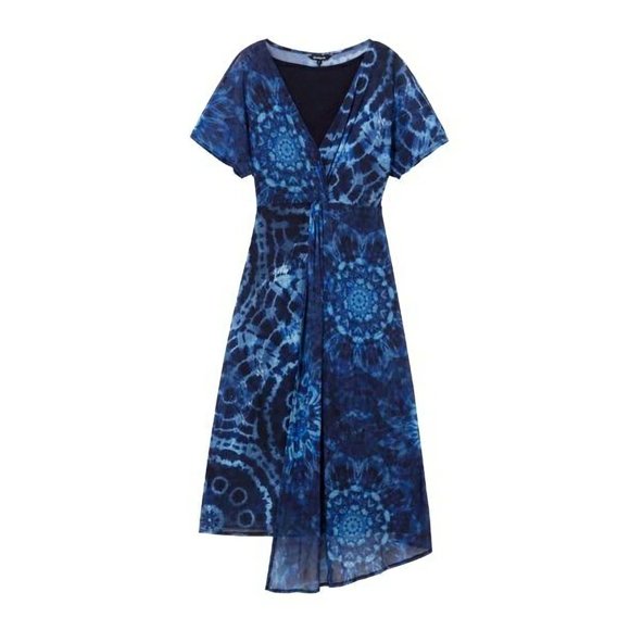 Desigual Dresses & Skirts - NEW Asymmetrical Boho Blue Desigual High Low Front, Size S